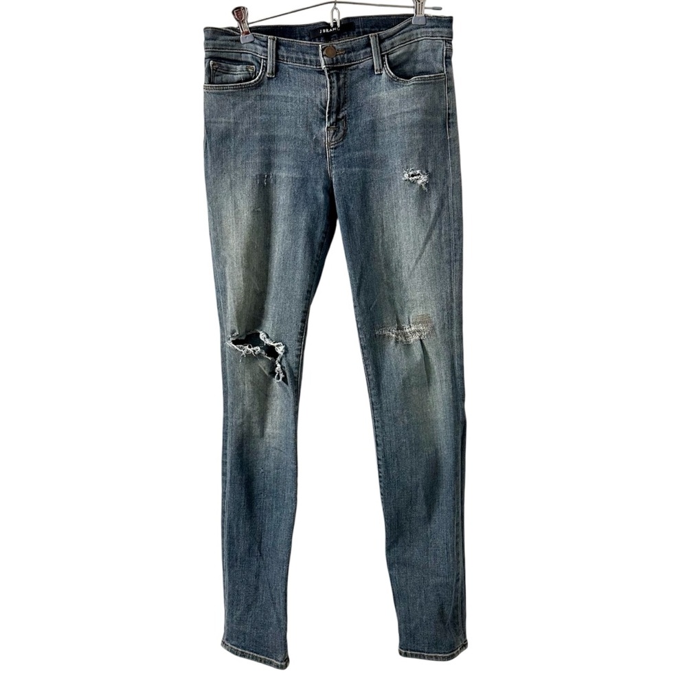 J Brand Skinny Blue Distressed Women Jeans Sz 27